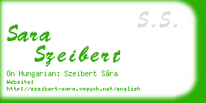 sara szeibert business card